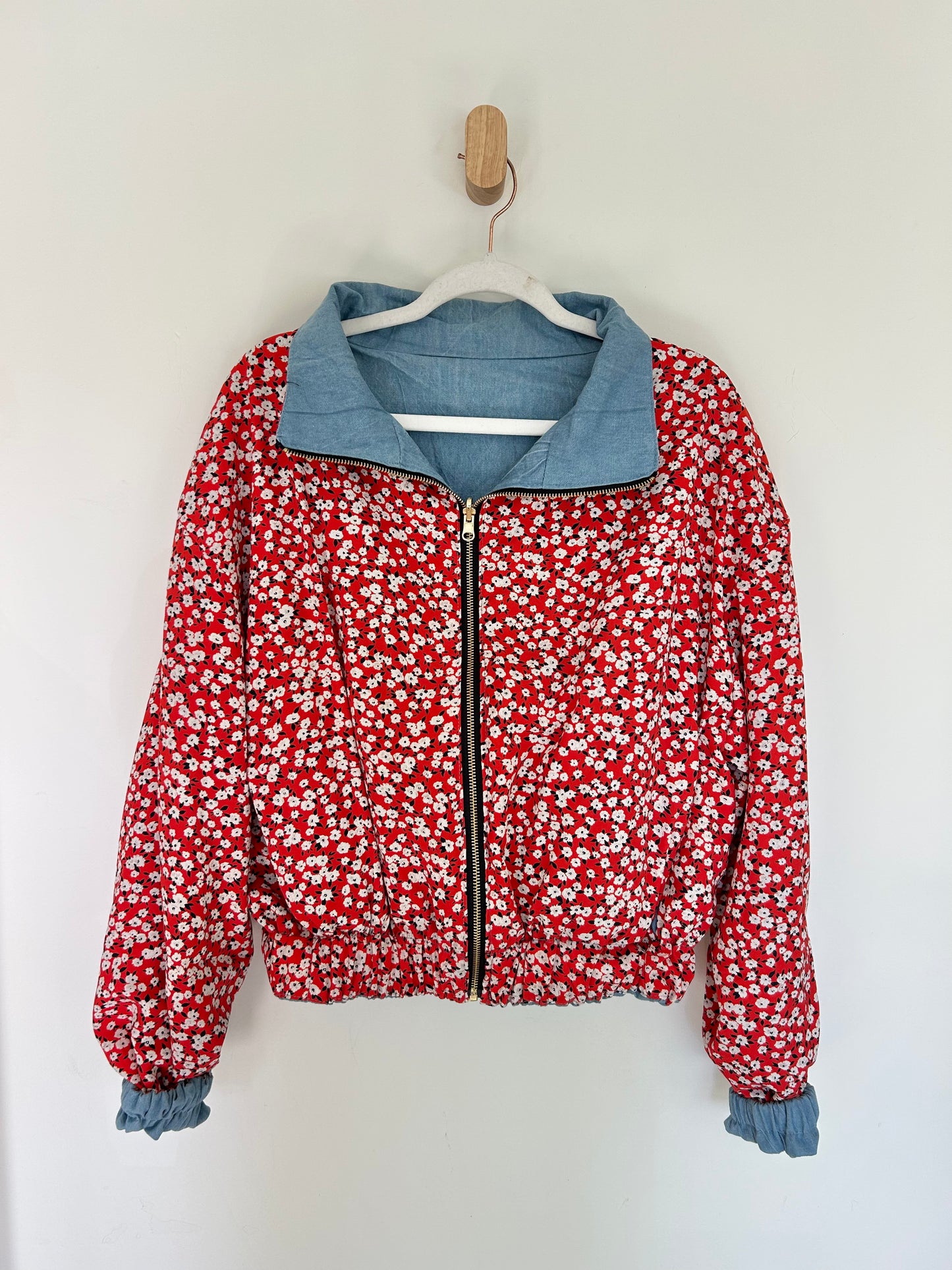 Ditsy Denim Floral Reversible Jacket