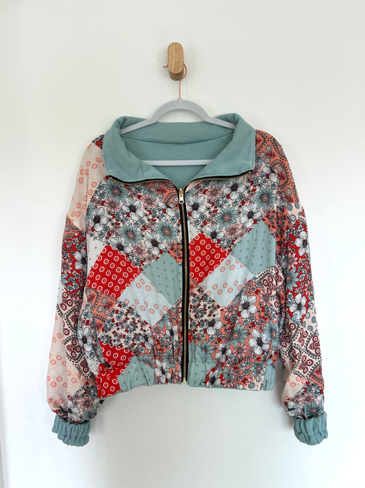 Red Quilt Reversible Jacket