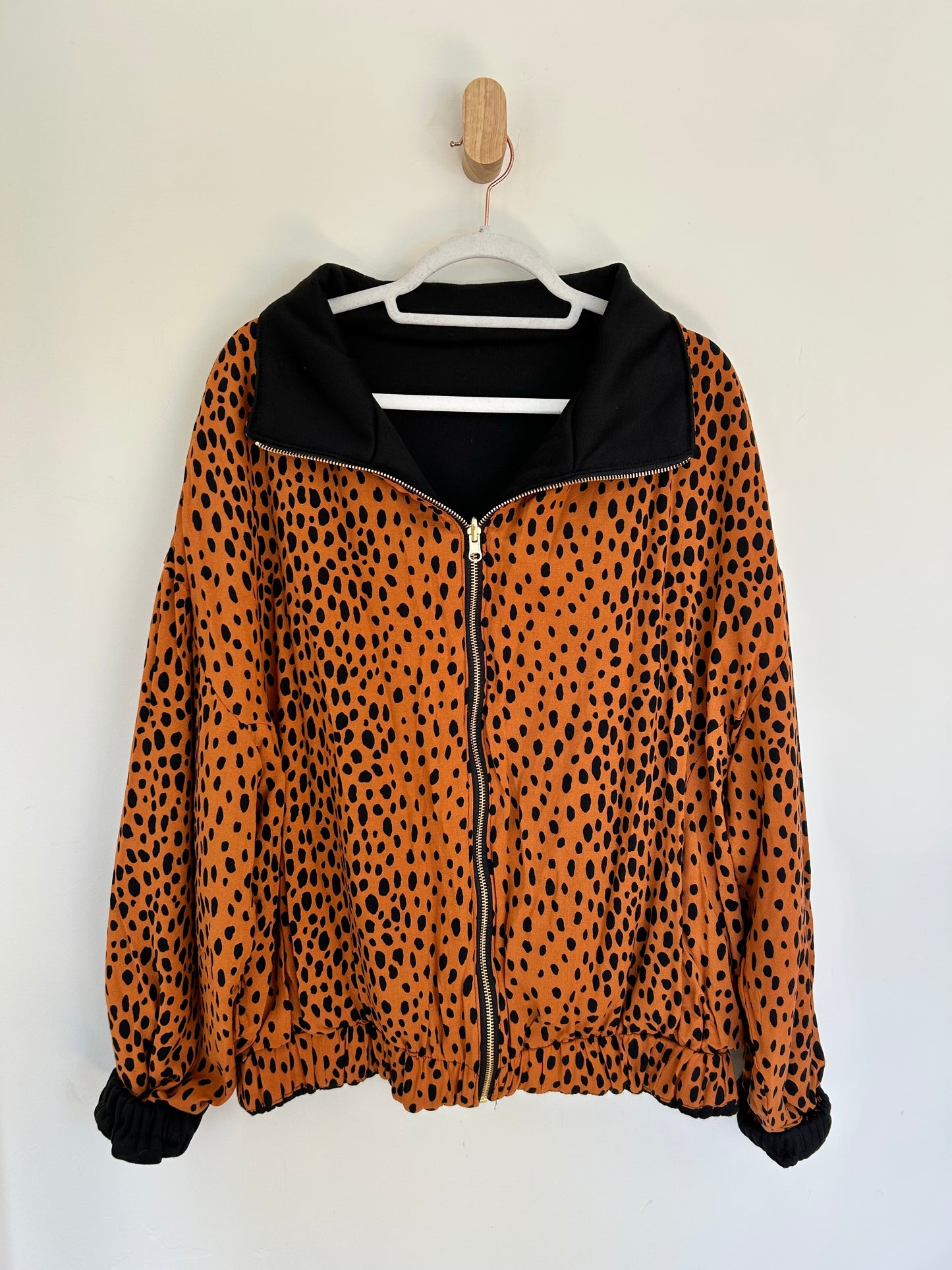 Orange Cheetah Reversible Jacket