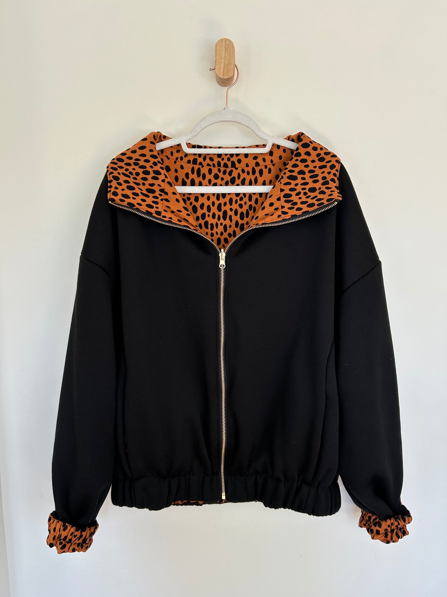 Orange Cheetah Reversible Jacket