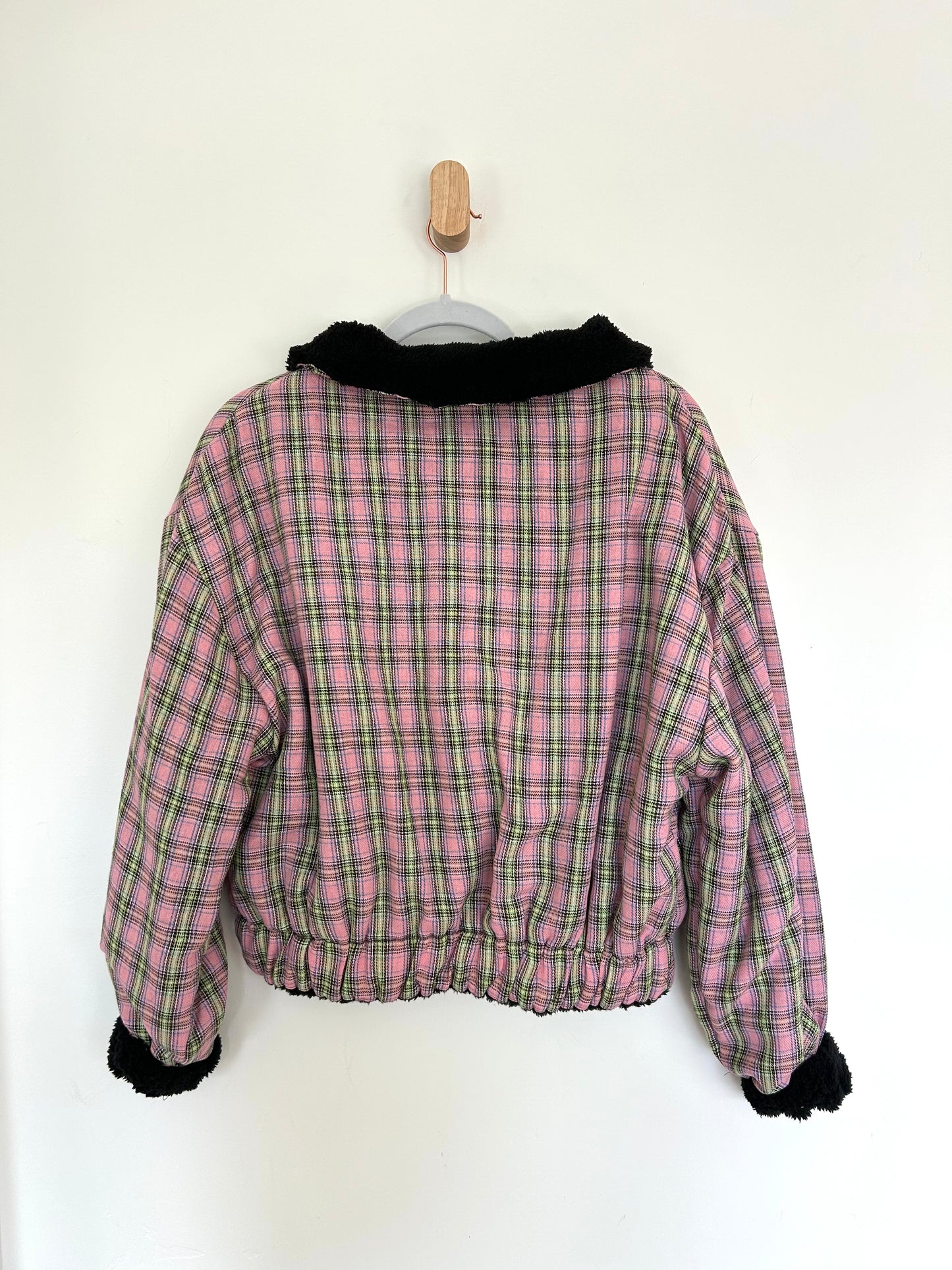 Pink Plaid Reversible Jacket