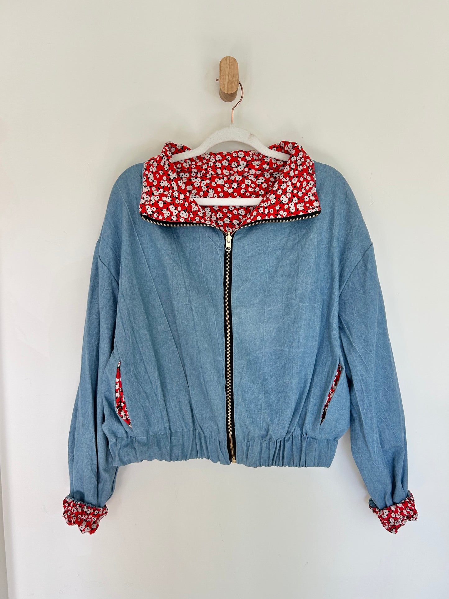 Ditsy Denim Floral Reversible Jacket