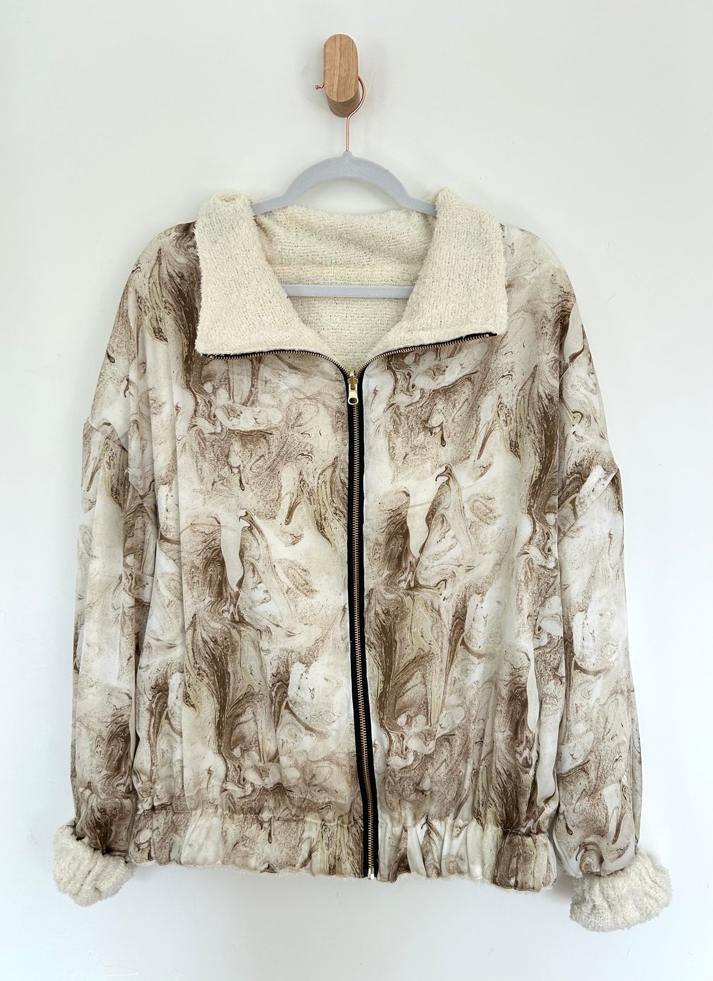 Ivory Marble Reversible Jacket