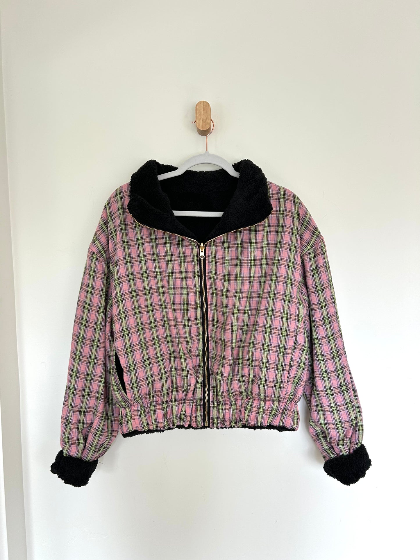 Pink Plaid Reversible Jacket