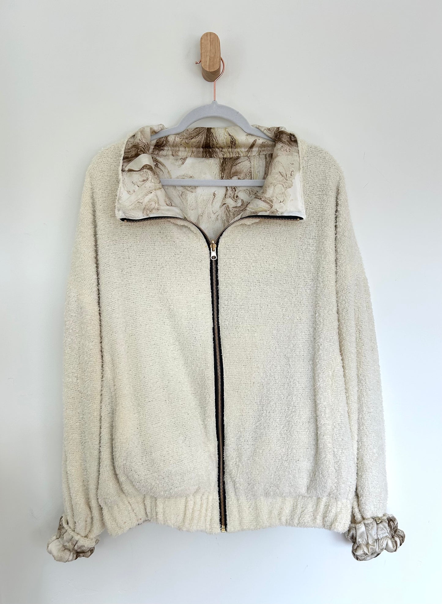 Ivory Marble Reversible Jacket