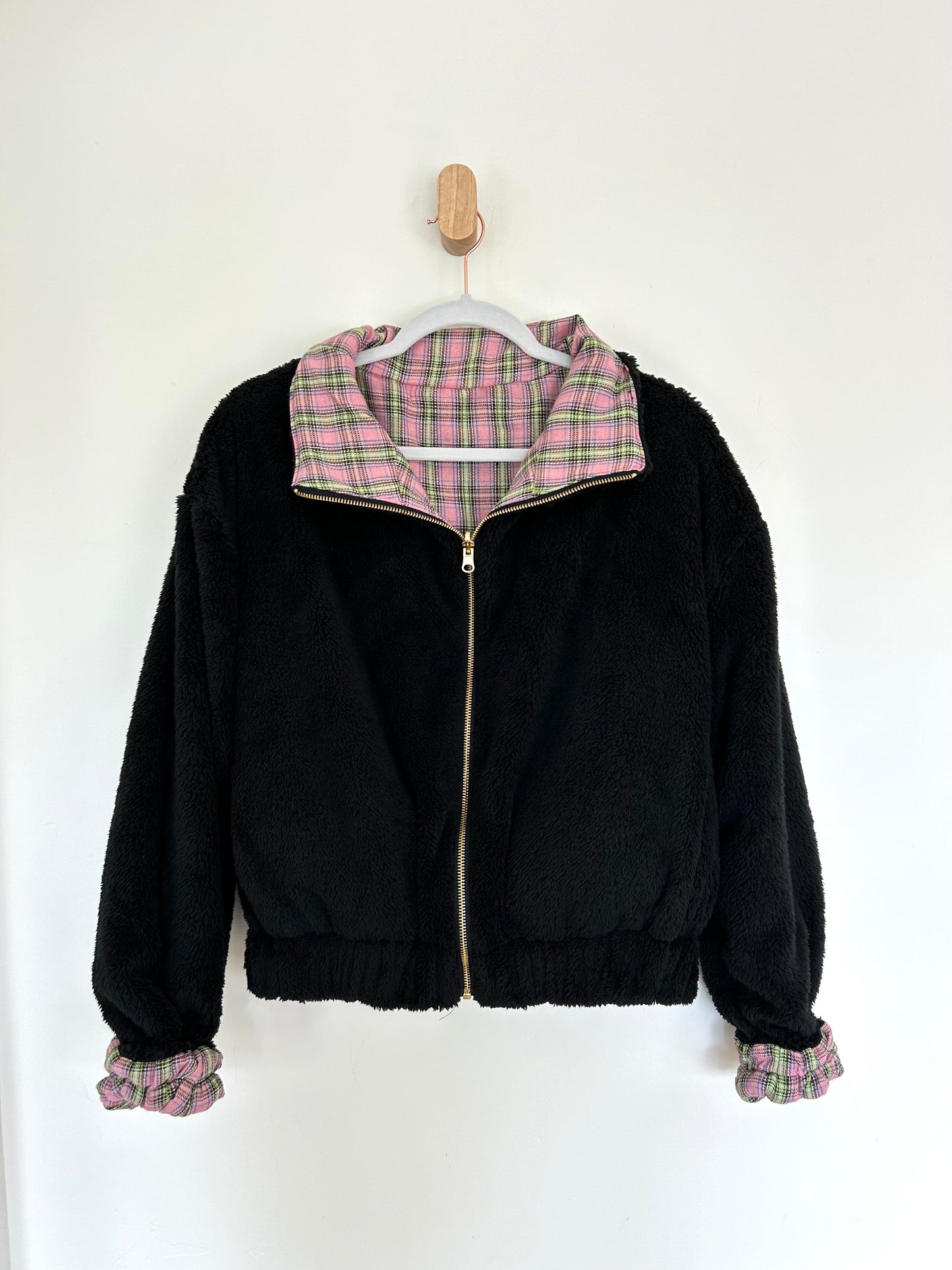 Pink Plaid Reversible Jacket