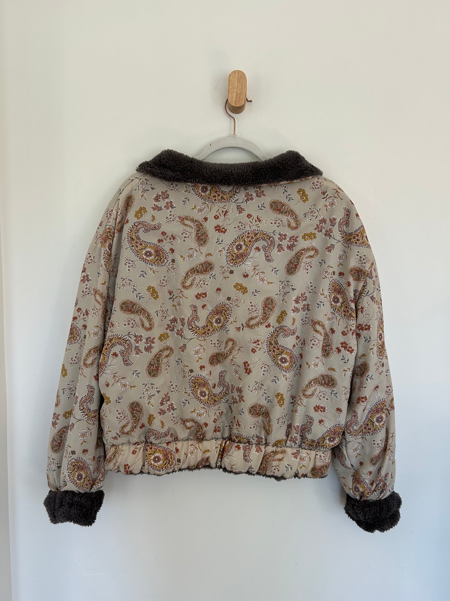 Neutral Paisley Reversible Jacket