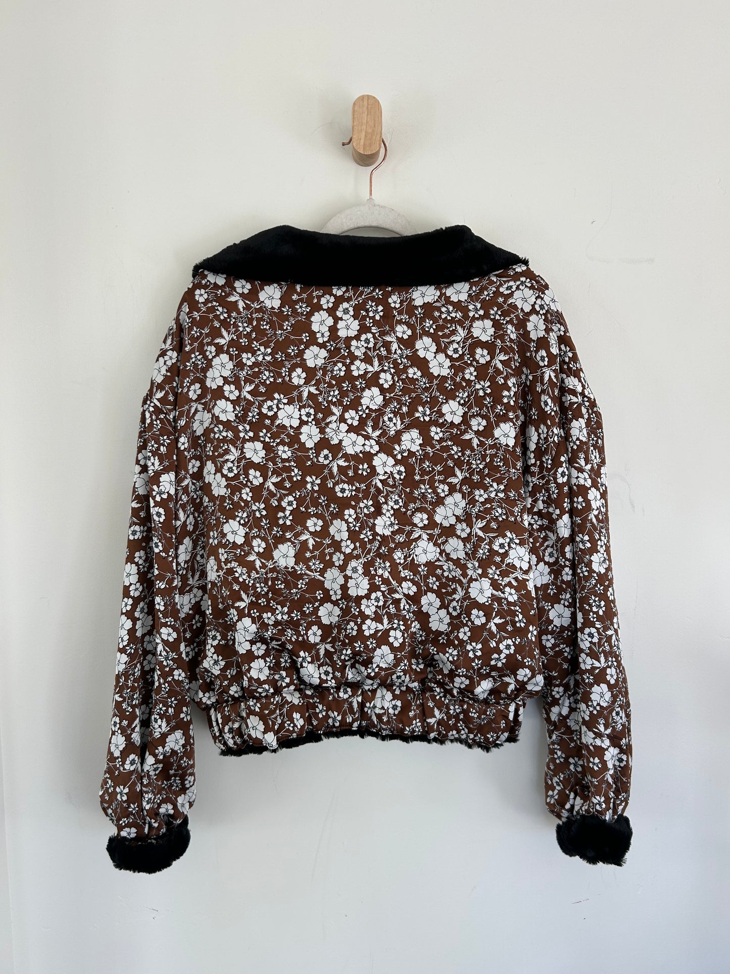 Bountiful Brown Floral Reversible Jacket